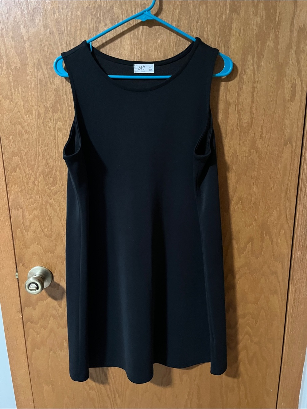 47 Black Sleeveless Mini A-Line Dress